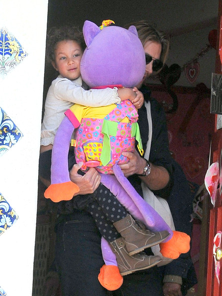 Gabriel Aubry with her daughter Nahla