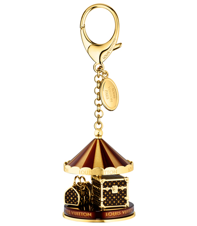 Louis Vuitton Gold/Brown Monogram Carousel Key Chain and Bag Charm