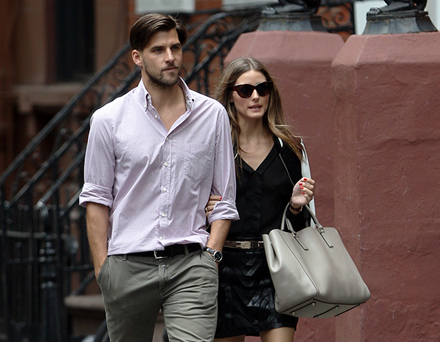 Olivia Palermo with Anya Hindmarch Ebury Soft Tote