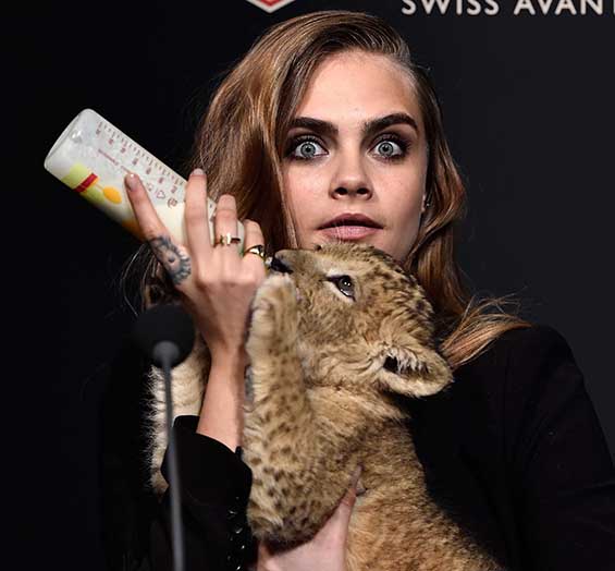 TAG Heuer- Cara Delevingne, Catwalking With A Lion